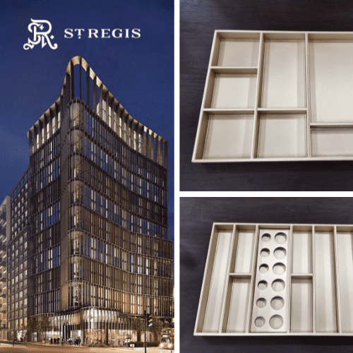 St. Regis Kuwait has chosen for a custom hospitality tray from B-TRAY hotel supplies