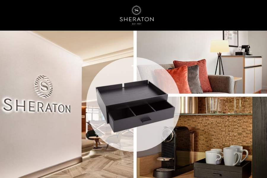 Compact welcome tray at Sheraton Schiphol Amsterdam from the B-TRAY brand