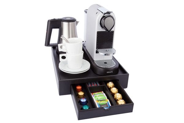 Coffee and tea facility for hotel room