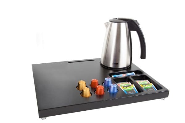 Hospitality tray SUPREME a luxury coffee and tea tray for hotel rooms