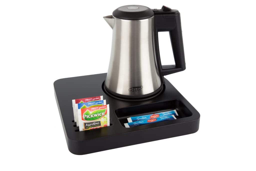 Hotel welcome tray set with 0.5 litre eco friendly kettle