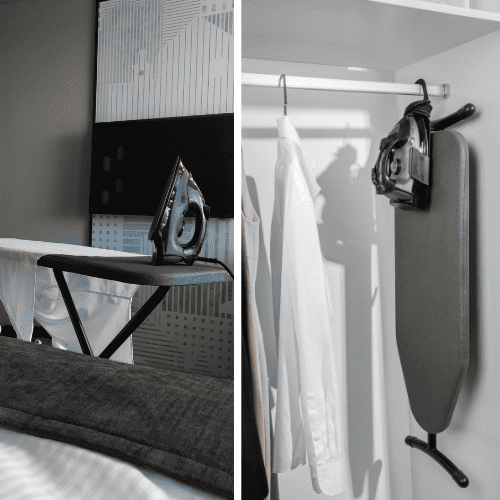 Improved ironing centre for hotel guestrooms by B-TRAY