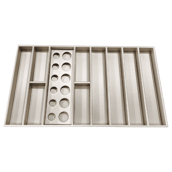 Leather minibar tray for hotels