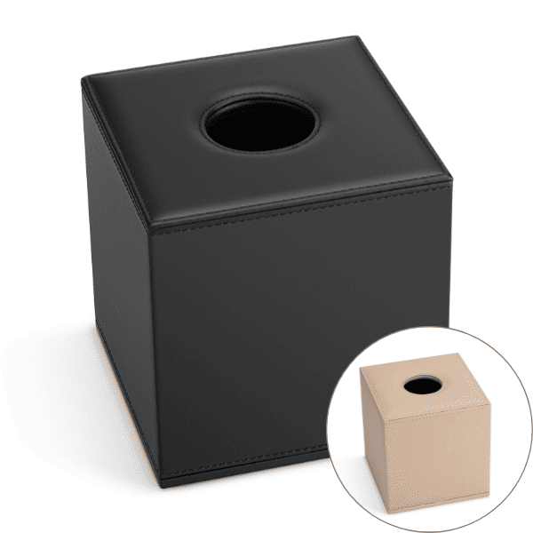 SHAPE Tissue Holder (black or warm beige)