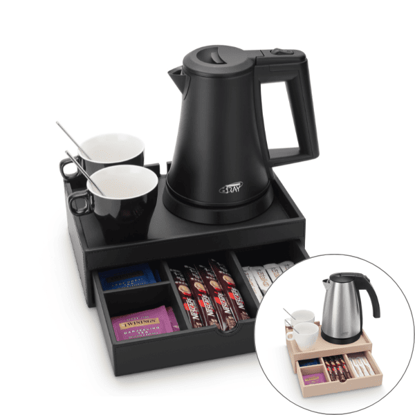 SMART Hospitality Tray - Faux Leather (Black or Warm Beige)