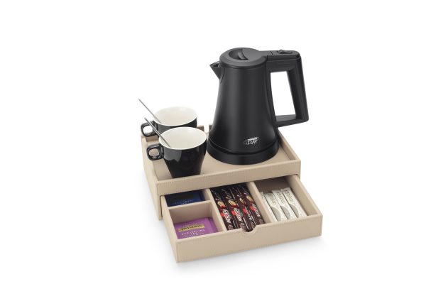 SMART Hospitality Tray - Faux Leather (Black or Warm Beige) - Image 2