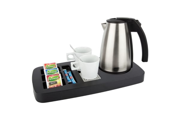 Welcome tray B-TRAY SENSE with cups and kettle